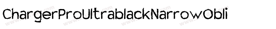 ChargerProUltrablackNarrowOblique-zp3w字体转换