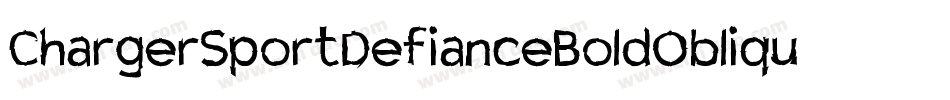ChargerSportDefianceBoldOblique-p6MK字体转换