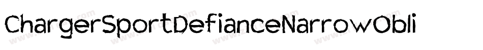 ChargerSportDefianceNarrowOblique-Vmdz字体转换