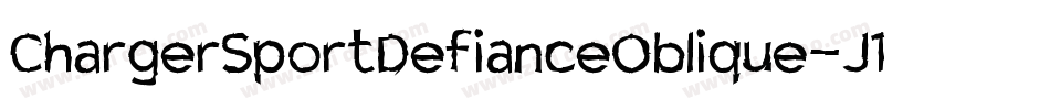 ChargerSportDefianceOblique-J1wa字体转换