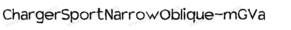 ChargerSportNarrowOblique-mGVa字体转换