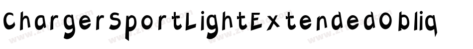 ChargerSportLightExtendedOblique-KREA字体转换