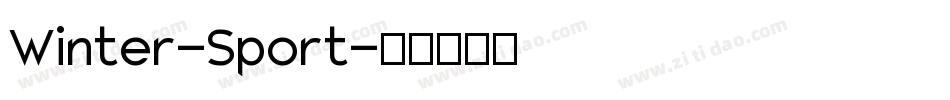 Winter-Sport字体转换