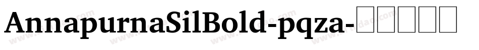 AnnapurnaSilBold-pqza字体转换