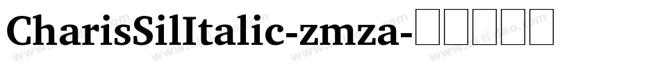 CharisSilItalic-zmza字体转换
