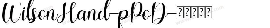 WilsonHand-pPoD字体转换