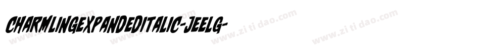 CharmlingExpandedItalic-jEELG字体转换