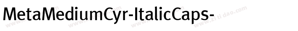 MetaMediumCyr-ItalicCaps字体转换