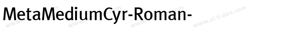 MetaMediumCyr-Roman字体转换