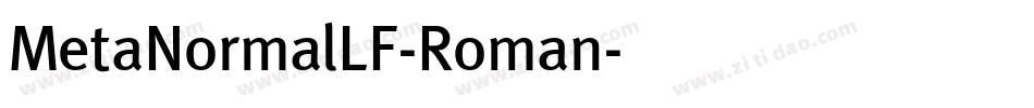 MetaNormalLF-Roman字体转换