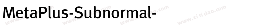 MetaPlus-Subnormal字体转换