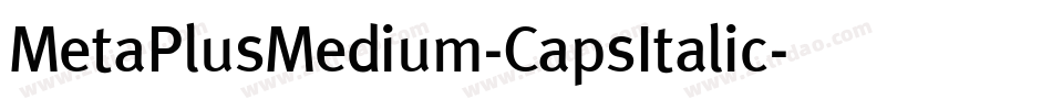 MetaPlusMedium-CapsItalic字体转换