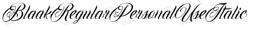 BlaakRegularPersonalUseItalic-lyXy字体转换 BlaakRegularPersonalUseItalic-lyXy字体转换
