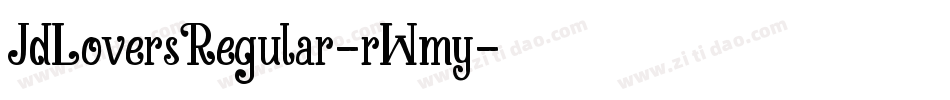 JdLoversRegular-rWmy字体转换