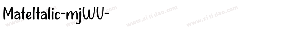 MateItalic-mjWV字体转换