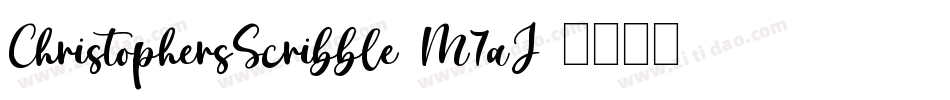 ChristophersScribble-M7aJ字体转换