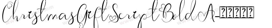 ChristmasGiftScriptBoldA字体转换