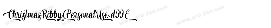 ChristmasRibbyPersonalUse-d99EK字体转换
