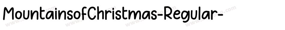 MountainsofChristmas-Regular字体转换