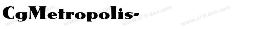 CgMetropolis字体转换