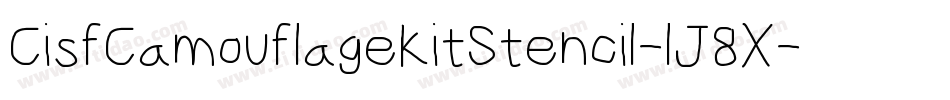 CisfCamouflageKitStencil-lJ8X字体转换