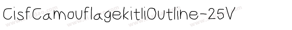 CisfCamouflagekitIiOutline-25Vo字体转换