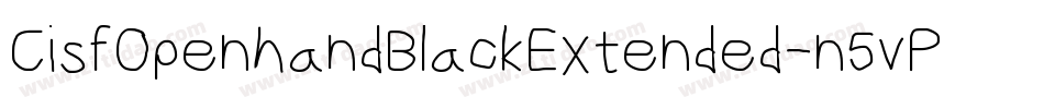 CisfOpenhandBlackExtended-n5vP字体转换