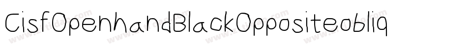 CisfOpenhandBlackOppositeoblique-Bn0x字体转换