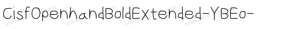 CisfOpenhandBoldExtended-YBEo字体转换