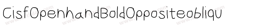 CisfOpenhandBoldOppositeoblique-K207字体转换