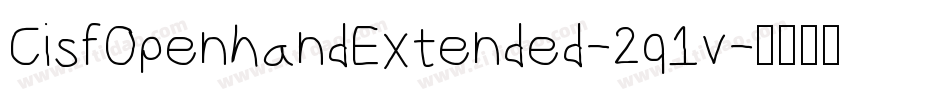 CisfOpenhandExtended-2q1v字体转换