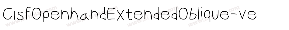 CisfOpenhandExtendedOblique-vevA字体转换