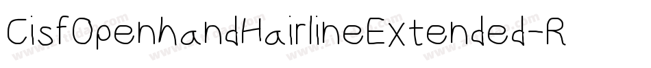 CisfOpenhandHairlineExtended-RL0A字体转换