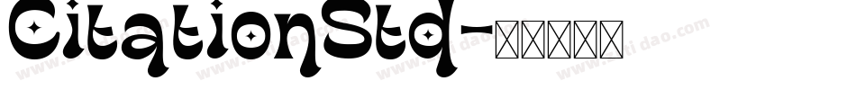 CitationStd字体转换