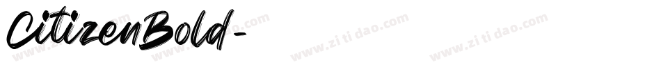 CitizenBold字体转换