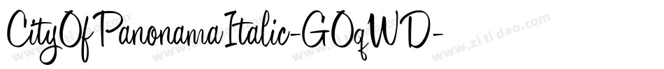 CityOfPanonamaItalic-GOqWD字体转换