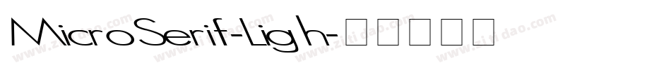 MicroSerif-Ligh字体转换