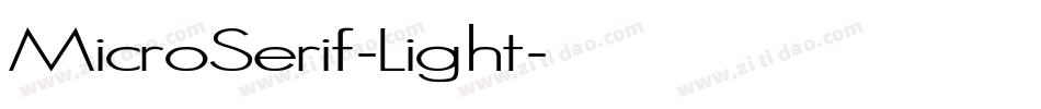 MicroSerif-Light字体转换
