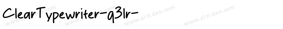 ClearTypewriter-q3lr字体转换