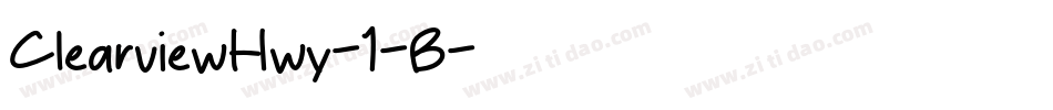 ClearviewHwy-1-B字体转换