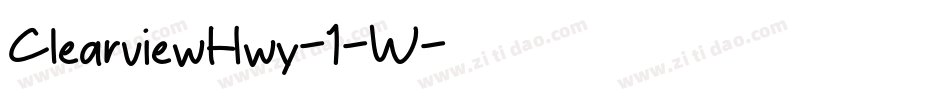 ClearviewHwy-1-W字体转换