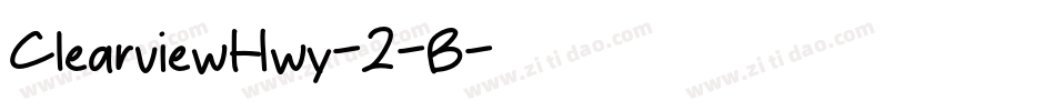 ClearviewHwy-2-B字体转换