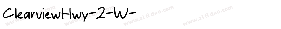 ClearviewHwy-2-W字体转换