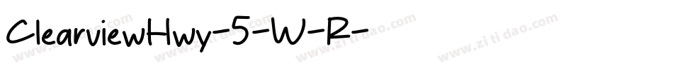 ClearviewHwy-5-W-R字体转换