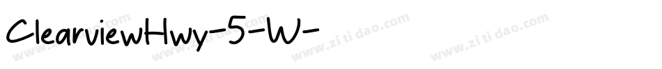ClearviewHwy-5-W字体转换