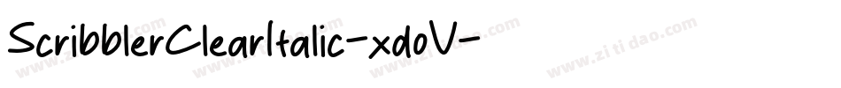 ScribblerClearItalic-xdoV字体转换