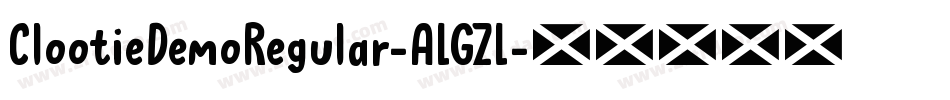 ClootieDemoRegular-ALGZL字体转换