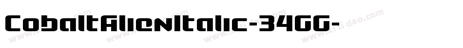 CobaltAlienItalic-34GG字体转换