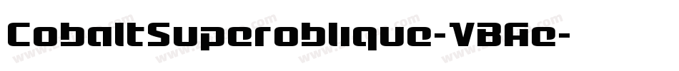 CobaltSuperoblique-VBAe字体转换