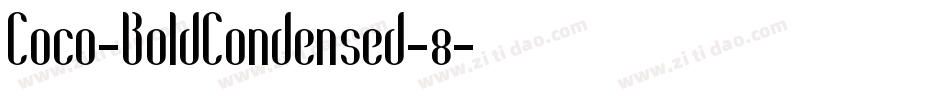Coco-BoldCondensed-8字体转换